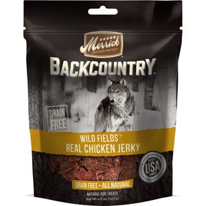 Merrick Backcountry Wild Fields Real Chicken Jerky Grain-Free Dog Treats, 4.5-oz bag