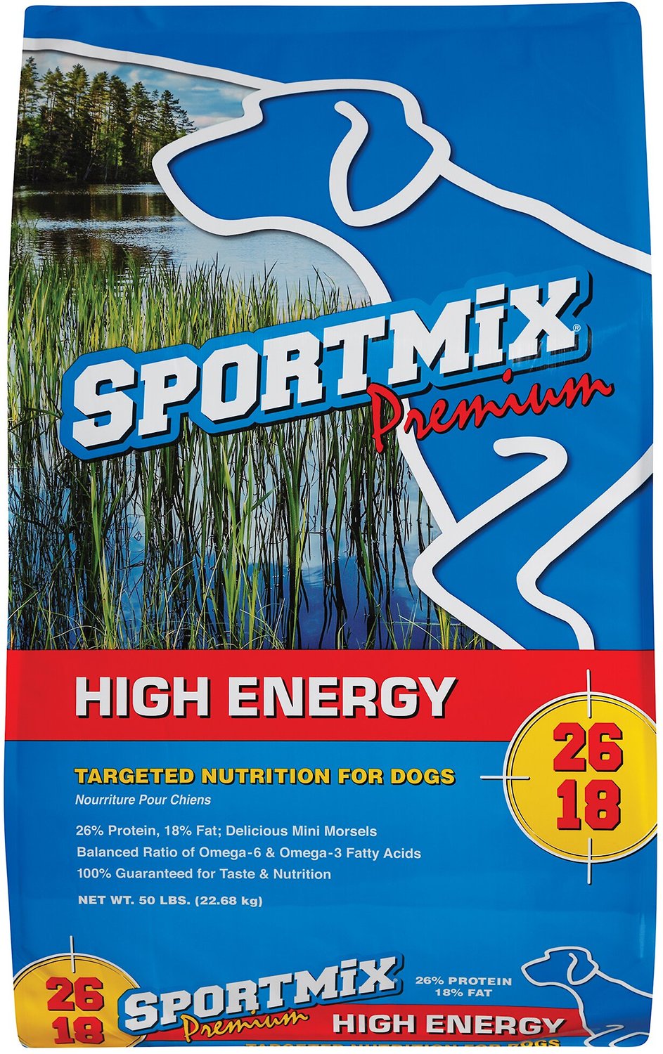 SPORTMIX Premium High Energy 26/18 Adult Dry Dog Food, 50 ...