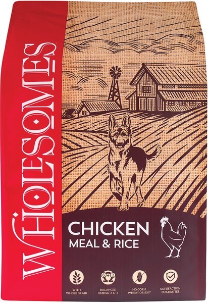 Wholesomes Chicken Meal & Rice Formula Adult Dry Dog Food, 40-lb bag slide 1 of 6