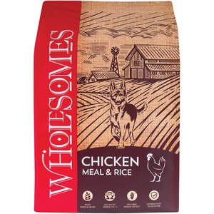 Wholesomes Chicken Meal & Rice Formula Adult Dry Dog Food, 40-lb bag