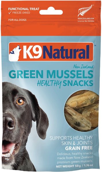 K9 Natural Healthy Snacks Green Mussels Freeze-Dried Dog Treats, 1.76-oz bag slide 1 of 8