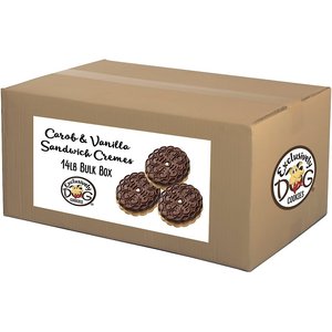 Exclusively Dog Carob & Vanilla Duplex Sandwich Cremes Dog Treats, 14-lb box