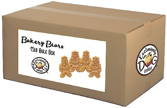 Exclusively Dog Bakery Bear Peanut Butter Cookies Dog Treats, 15-lb box slide 1 of 5
