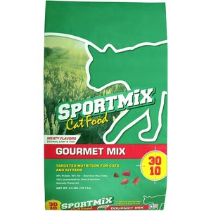 SPORTMiX Gourmet Mix with Chicken, Liver & Fish Flavor Adult Dry Cat Food, 15-lb bag