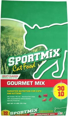 SPORTMiX Gourmet Mix with Chicken, Liver and Fish Flavor Adult Dry Cat Food, slide 1 of 1