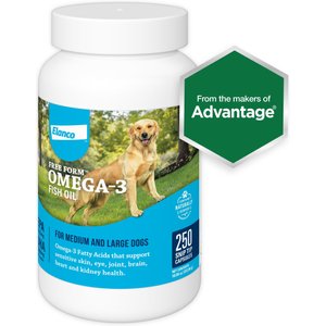 Free Form Snip Tips Fatty Acid Capsules for Medium & Large Dogs, 250 count bottle