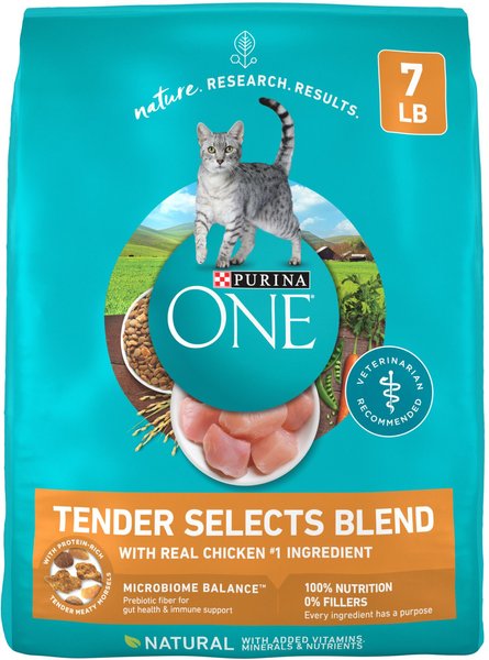 Purina ONE Tender Selects Blend with Real Chicken Dry Cat Food, 7-lb bag slide 1 of 12