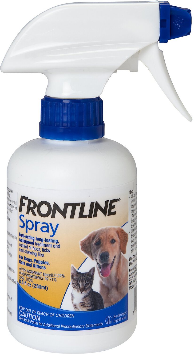 FRONTLINE Flea & Tick Spray for Dogs & Cats, 250mL bottle