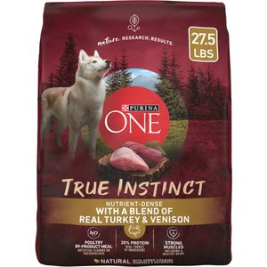 Purina ONE Natural True Instinct With Real Turkey & Venison High Protein Dry Dog Food, 27.5-lb bag