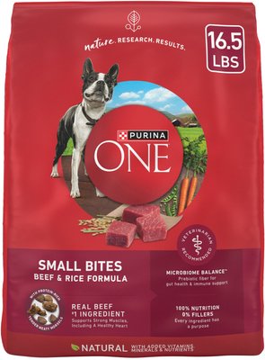 Purina ONE SmartBlend Small Bites Beef and Rice Dry Dog Food, slide 1 of 1