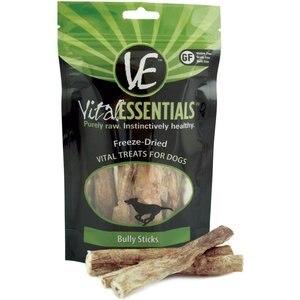 Vital Essentials Bully Sticks Freeze-Dried Raw Dog Treats, 1.7-oz bag