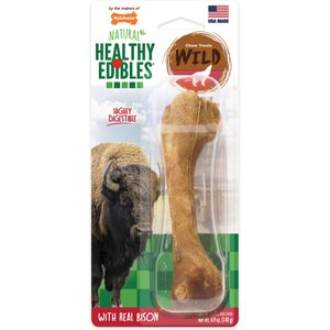 Nylabone Healthy Edibles Wild Natural Long Lasting Bison Flavor Dog Chew, Large, 1 count