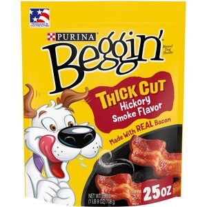 Purina Beggin' Strips Real Meat Thick Cut Hickory Smoke Flavor Dog Treats, 25-oz bag