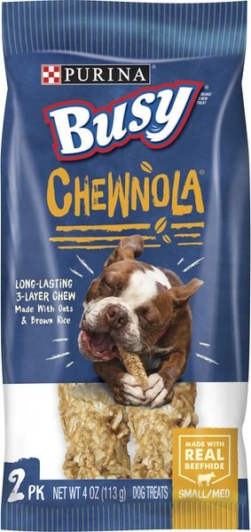 Busy Bone Chewnola Triple Reward Small/Medium Dog Treats, 2 count slide 1 of 11