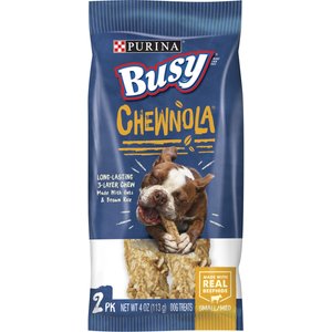 Busy Bone Chewnola Triple Reward Small/Medium Dog Treats, 2 count