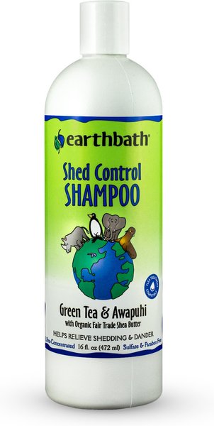 Earthbath Shed Control Green Tea & Awapuhi Dog & Cat Shampoo, 16-oz bottle slide 1 of 5
