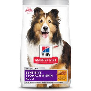 Hill's Science Diet Adult Sensitive Stomach & Skin Chicken Recipe Dry Dog Food, 4-lb bag
