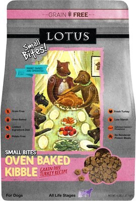 Lotus Oven-Baked Small Bites Grain-Free Turkey Recipe Dry Dog Food, slide 1 of 1