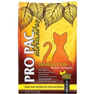 Pro Pac Ultimates Savanna Pride Chicken Grain-Free Indoor Dry Cat Food, 5-lb bag
