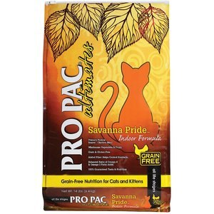Pro Pac Ultimates Savanna Pride Chicken Grain-Free Indoor Dry Cat Food, 14-lb bag