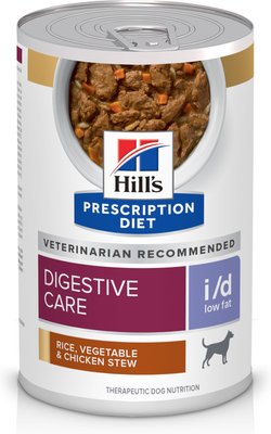 Hill's Prescription Diet i/d Digestive Care Low Fat Rice, Vegetable & Chicken Stew Canned Dog Food, slide 1 of 1