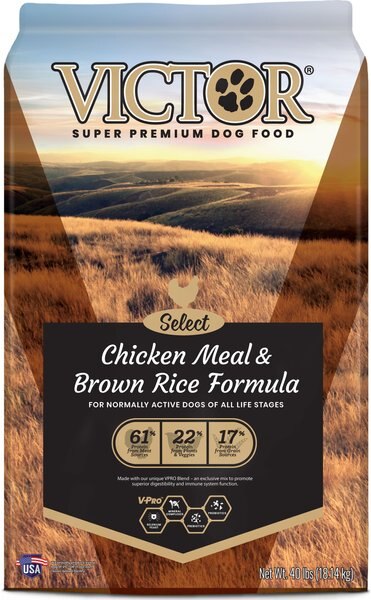 VICTOR Select Chicken Meal & Brown Rice Formula Dry Dog Food, 40-lb bag slide 1 of 9