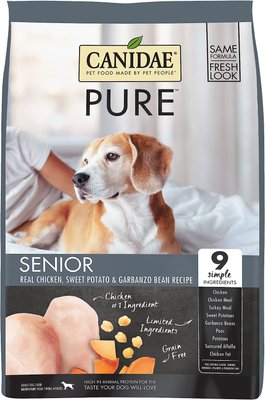 4. CANIDAE Pure Senior Recipe, Limited Ingredient Grain-Free Premium Dry Dog Food