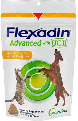 Vetoquinol Flexadin Advanced with UCII Soft Chews Joint Supplement for Dogs & Cats, slide 1 of 1