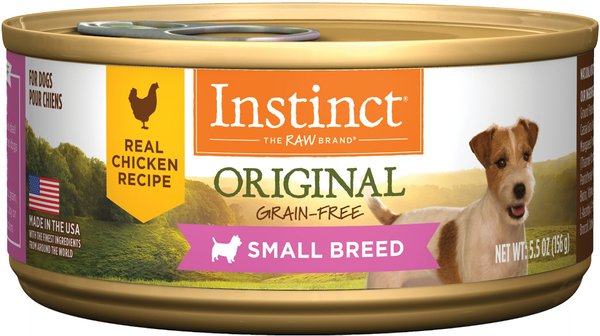 Instinct Original Small Breed Grain-Free Real Chicken Recipe Wet Canned Dog Food, 5.5-oz, case of 12 slide 1 of 11