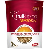 Fruitables Greek Strawberry Yogurt Flavor Crunchy Dog Treats