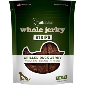 Fruitables Whole Jerky Grilled Duck Strips Dog Treats, 5-oz bag