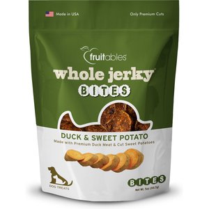 Fruitables Whole Jerky Bites Duck & Sweet Potato Dog Treats, 5-oz bag