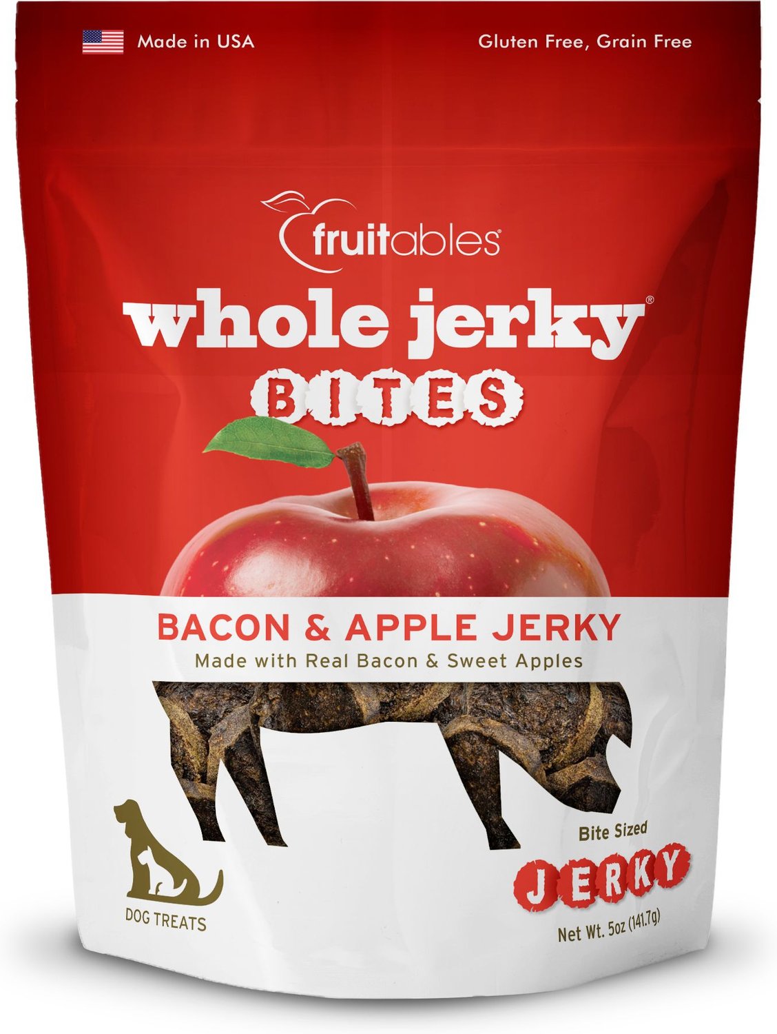5-Ounce Fruitables 895352002426 Whole Jerky Thick Cut Bacon Dog Treat