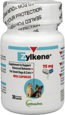 Vetoquinol Zylkene Capsules Calming Supplement for Cats & Dogs, slide 1 of 1