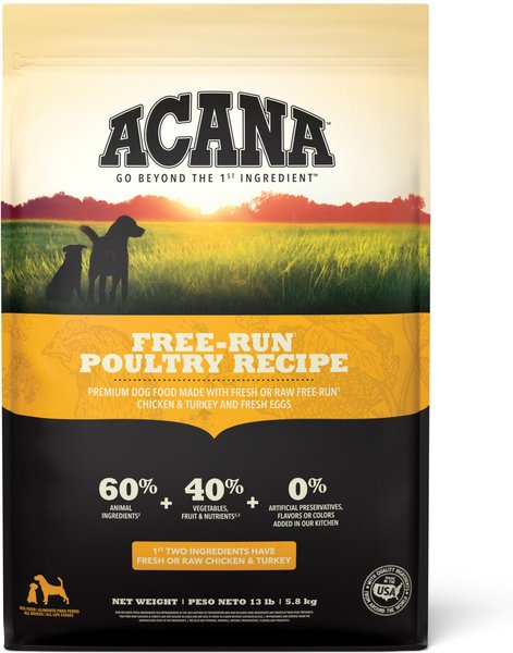 ACANA Free-Run Poultry Recipe Grain-Free Dry Dog Food, 13-lb bag slide 1 of 11
