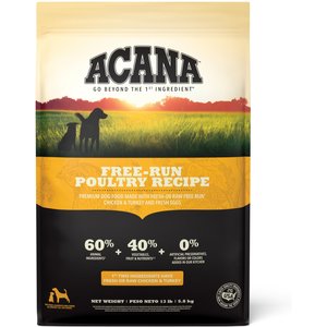 ACANA Free-Run Poultry Recipe Grain-Free Dry Dog Food, 13-lb bag