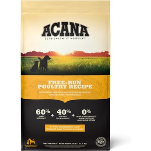 ACANA Free-Run Poultry Recipe Grain-Free Dry Dog Food, 25-lb bag
