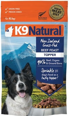 K9 Natural Beef Feast Freeze-Dried Dog Food Topper, slide 1 of 1
