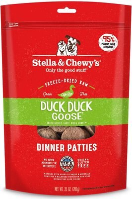 Stella & Chewy's Duck Duck Goose Dinner Patties Freeze-Dried Raw Dog Food, slide 1 of 1