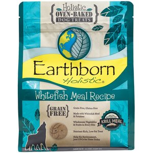 Earthborn Holistic Grain-Free Whitefish Meal Recipe Dog Treats, 14-oz bag