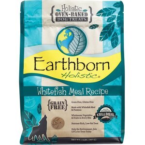 Earthborn Holistic Grain-Free Whitefish Meal Recipe Dog Treats, 2-lb bag