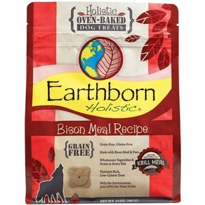Earthborn Holistic Grain-Free Bison Meal Recipe Dog Treats, 14-oz bag