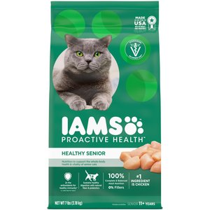Iams ProActive Health Healthy Senior Dry Cat Food, 7-lb bag