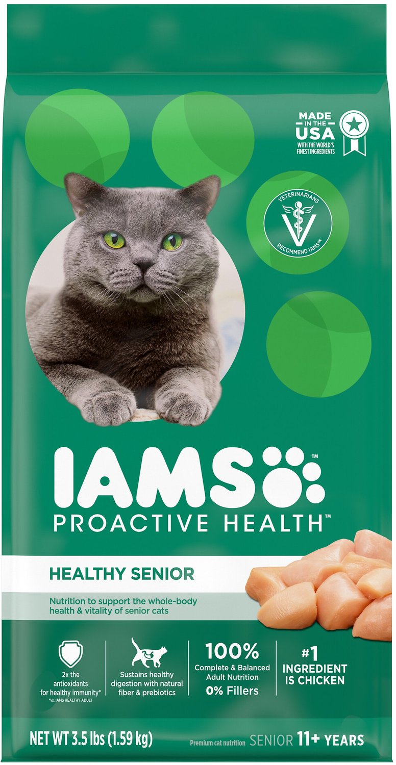 IAMS ProActive Health Healthy Senior Dry Cat Food, 3.5lb bag