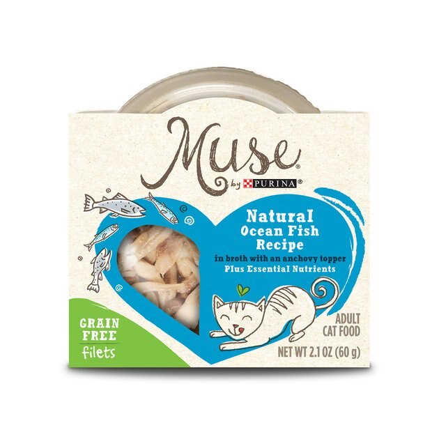 6. Purina Muse Natural Grain-Free Filets Cat Food Trays, Ocean Fish Recipe