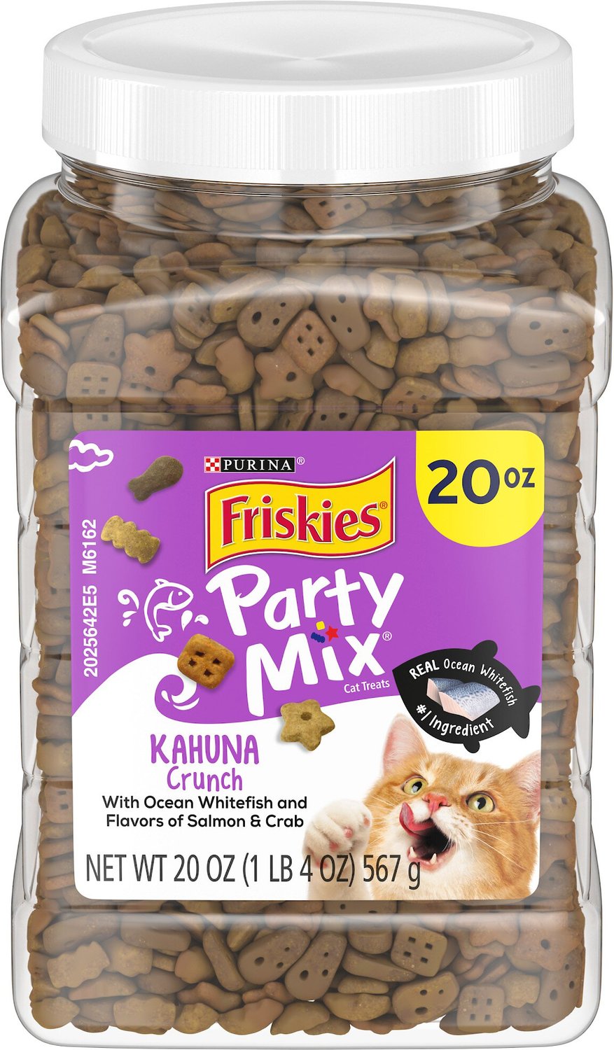 Friskies Party Mix Crunch Kahuna Cat Treats, 20oz jar