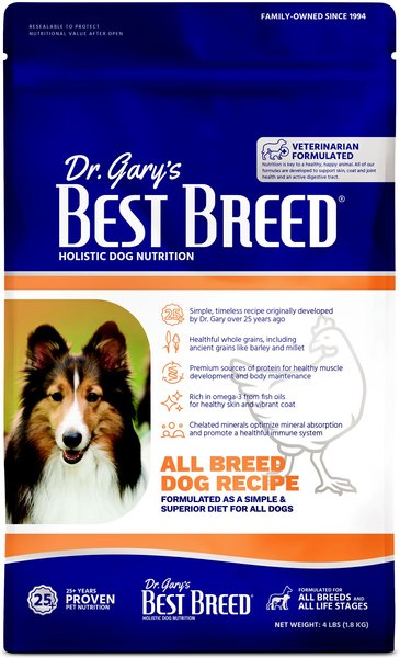 Dr. Gary's Best Breed Holistic All Breed Dry Dog Food, 4-lb bag slide 1 of 6
