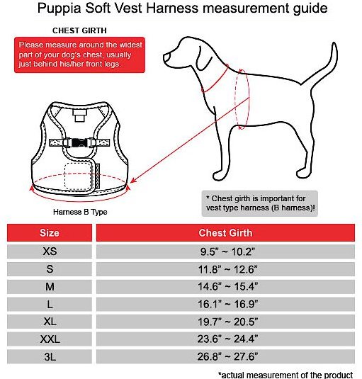 Puppia Soft Vest Dog Harness, Pink, Medium - Chewy.com