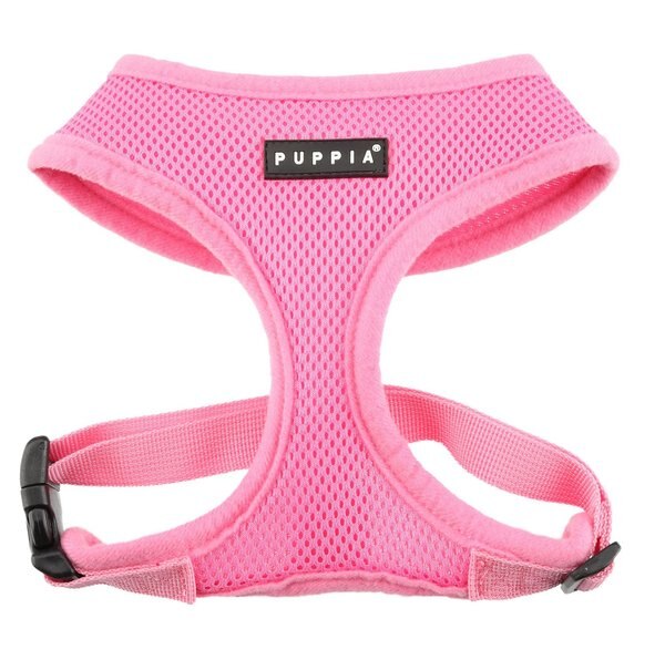 Puppia Polyester Back Clip Dog Harness, Pink, Medium: 16 to 22-in chest slide 1 of 8