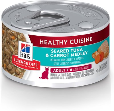 Hill's Science Diet Adult Healthy Cuisine Seared Tuna & Carrot Medley Canned Cat Food, slide 1 of 1